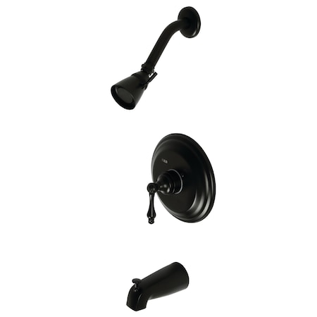 Restoration Tub and Shower Faucet, Matte Black, Wall Mount KB3630AL